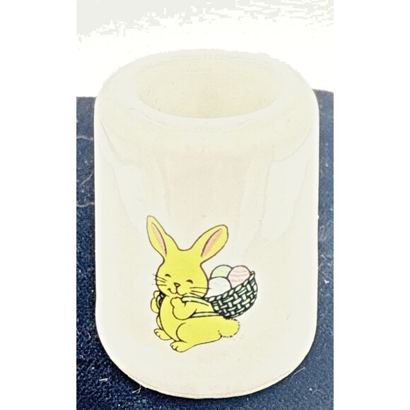 Vintage Lefton Easter Bunny & Chicks Thimble Style Candle Holders Set of 4 - Picture 13 of 16